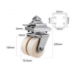 4er Containerrollenset, 20 t Traglast gesamt
